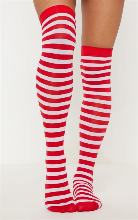 black red striped stockings|red and white striped christmas stockings.